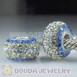 Jewelry silver beads with 90 crystal rhinestones Austrian crystal Jewelry beads