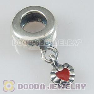 925 Sterling Silver Jewelry Charms Dangle enamel Heart