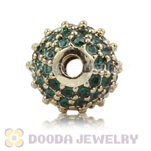 10mm Copper Disco Ball Bead Pave Blue Austrian Crystal handmade Style