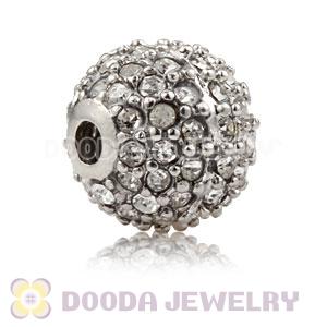 10mm Copper Disco Ball Bead Pave white Austrian Crystal handmade Style
