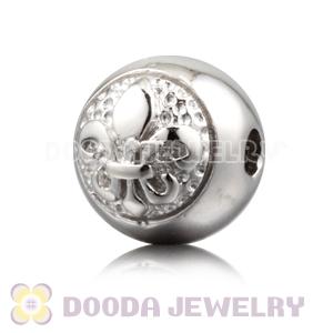 8×9mm Sterling Silver Ball Beads with Logo 