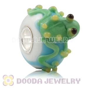 High Grade Murano Glass Frog Beads European Compatible 925 Silver Single Core