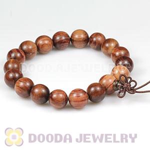 12mm Red Sandalwood Eclogite wood Beads Buddhist Prayer Bracelet Wrist Mala
