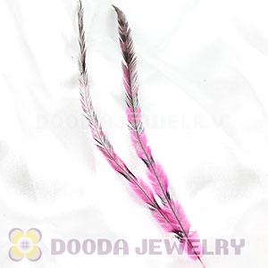 Magenta Thin Striped Grizzly Bird Feather Hair Extension Wholesale