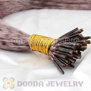 Striped Synthetic Brown Feather Hair Extension Wholesale