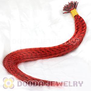 Striped Synthetic Red Feather Hair Extension Wholesale