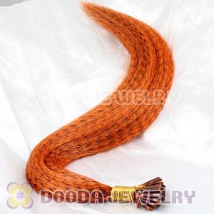 Striped Synthetic Orange Feather  Extension Wholesale