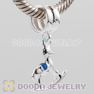 Solid Sterling Silver European Style Beads Dangle Enamel cockhorse