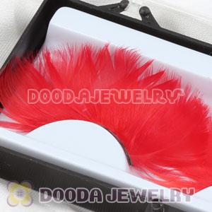Fashion Dyed Red Feather False Eyelash Wholesale