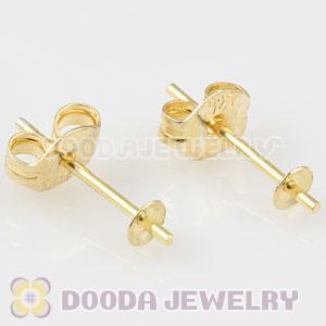Gold Plated Sterling Silver Stud Earring Component Findings