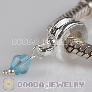 Wholesale European Style Silver Plated Alloy Beads Dangle Birthstone Charms