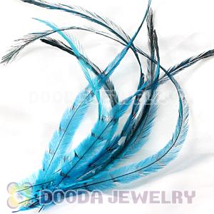 Blue Thin Striped Grizzly Bird Feather Hair Extension Wholesale