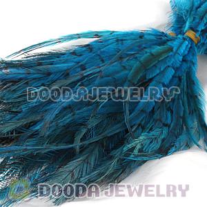 Blue Thin Striped Grizzly Bird Feather Hair Extension Wholesale