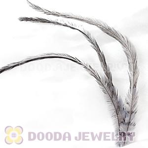 Black Thin Striped Grizzly Bird Feather Hair Extension Wholesale