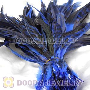 Natural Navy Barred Plymouth Rock Rooster Feather Hair Extensions Wholesale