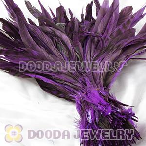 Natural Purple Barred Plymouth Rock Rooster Feather Hair Extensions Wholesale