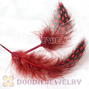 Red Guinea Fowl Feather Hair Extensions Wholesale