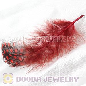 Red Guinea Fowl Feather Hair Extensions Wholesale