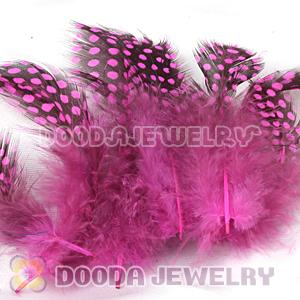 Magenta Guinea Fowl Feather Hair Extensions Wholesale