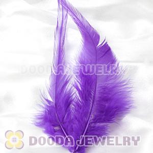 Purple Short Solid Rooster Feather Hair Extensions Wholesale