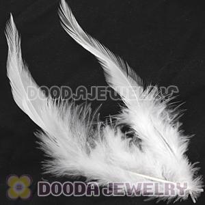 Snow White Short Solid Rooster Feather Hair Extensions Wholesale