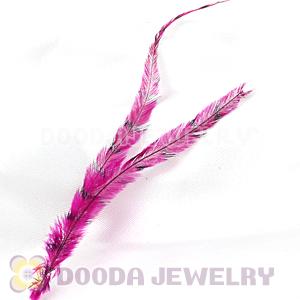 Magenta Thin Striped Grizzly Bird Feather Hair Extension Wholesale