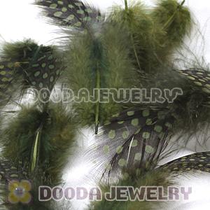 Cyan Guinea Fowl Feather Hair Extensions Wholesale