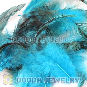 Natural Striped Blue Grizzly Rooster Feather Hair Extensions Wholesale