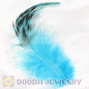 Natural Striped Blue Grizzly Rooster Feather Hair Extensions Wholesale