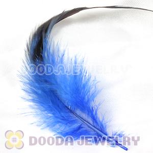 Natural Short Navy Grizzly Rooster Feather Hair Extensions Wholesale
