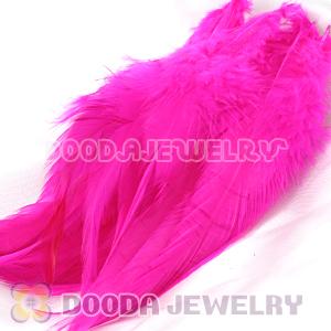 Natural Short Magenta Grizzly Rooster Feather Hair Extensions Wholesale
