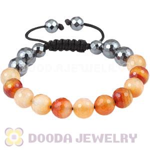 Fashion TresorBeads Bracelet With Faceted Agate And Hematite 