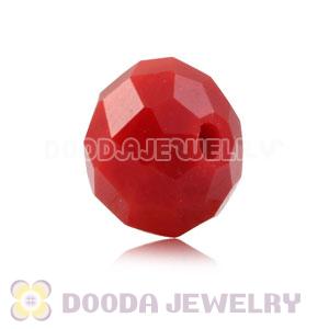 8mm Handmade Style Red Faceted Crystal Glass Beads Wholesale