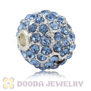 10mm Handmade Alloy Beads With Blue Crystal Wholesale