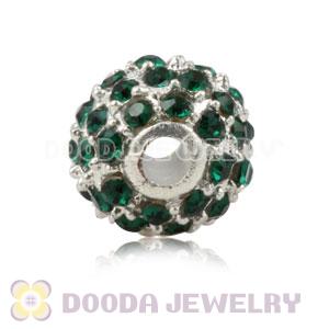 8mm Handmade Alloy Beads With Navy Crystal Wholesale