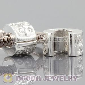 925 Sterling Silver European Style Tendril Clip Beads 