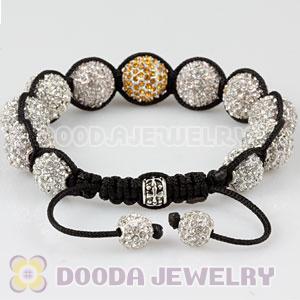White Disco Ball Bead Fashion Alloy Crystal Bracelets Wholesale