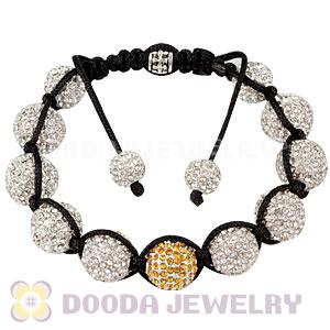 White Disco Ball Bead Fashion Alloy Crystal Bracelets Wholesale