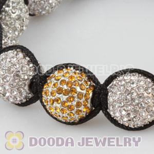 White Disco Ball Bead Fashion Alloy Crystal Bracelets Wholesale
