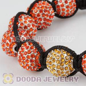 Red Disco Ball Bead Fashion Alloy Crystal Bracelets Wholesale