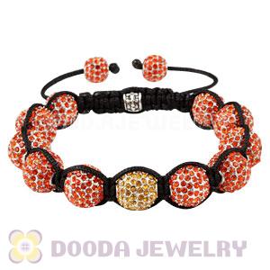 Red Disco Ball Bead Fashion Alloy Crystal Bracelets Wholesale