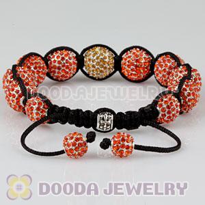 Red Disco Ball Bead Fashion Alloy Crystal Bracelets Wholesale