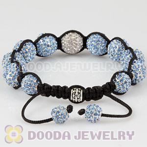 Blue Disco Ball Bead Fashion Alloy Crystal Bracelets Wholesale