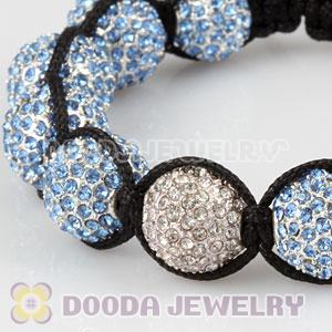 Blue Disco Ball Bead Fashion Alloy Crystal Bracelets Wholesale