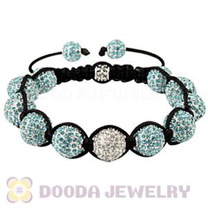 Cyan Disco Ball Bead Fashion Alloy Crystal Bracelets Wholesale