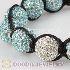 Cyan Disco Ball Bead Fashion Alloy Crystal Bracelets Wholesale