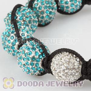 Teal Disco Ball Bead Fashion Alloy Crystal Bracelets Wholesale