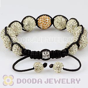 Ivory Disco Ball Bead Fashion Alloy Crystal Bracelets Wholesale