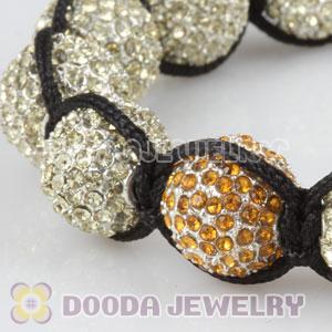 Ivory Disco Ball Bead Fashion Alloy Crystal Bracelets Wholesale