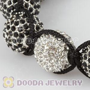 Black Disco Ball Bead Fashion Alloy Crystal Bracelets Wholesale